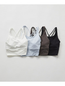 【Julier】【定番】YOGA FITショートトップス/パット付き・UVカット・吸汗速乾・ホットヨガ対応・水着・水陸両用 詳細画像 ブラック 9
