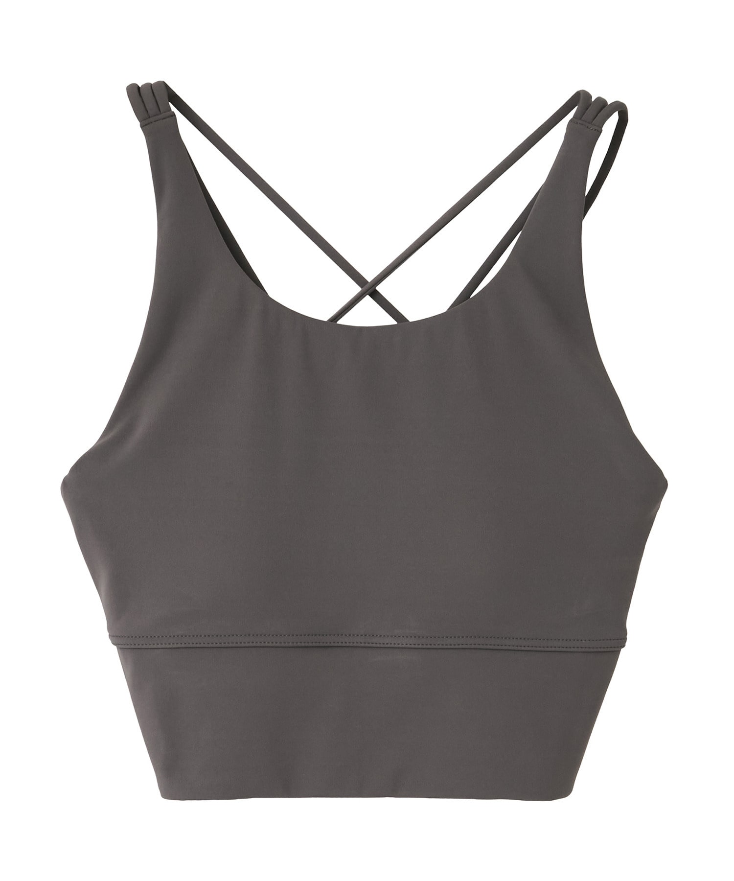 【Julier】【定番】YOGA FITショートトップス/パット付き・UVカット・吸汗速乾・ホットヨガ対応・水着・水陸両用 詳細画像 グレー 1