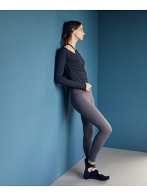 【Julier】【定番】YOGA FITレギンス/UVカット・吸汗速乾・ホットヨガ対応・水着・水陸両用 詳細画像 ブラック 5