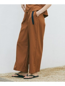 【Julier】ジェントルツイルギャザーパンツ/UVカット・吸水速乾・接触冷感 詳細画像 ネイビー 1