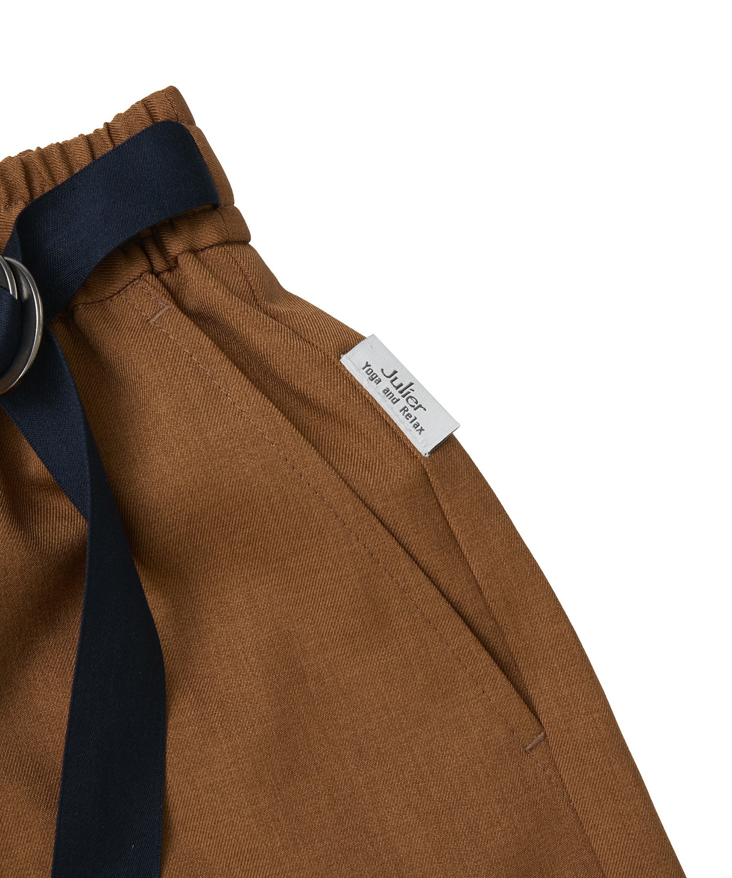 【Julier】ジェントルツイルギャザーパンツ/UVカット・吸水速乾・接触冷感 詳細画像 ネイビー 10