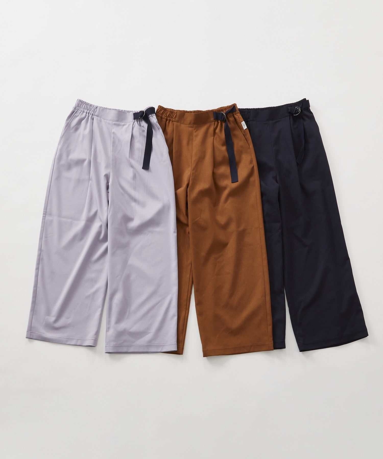 【Julier】ジェントルツイルギャザーパンツ/UVカット・吸水速乾・接触冷感 詳細画像 ネイビー 6