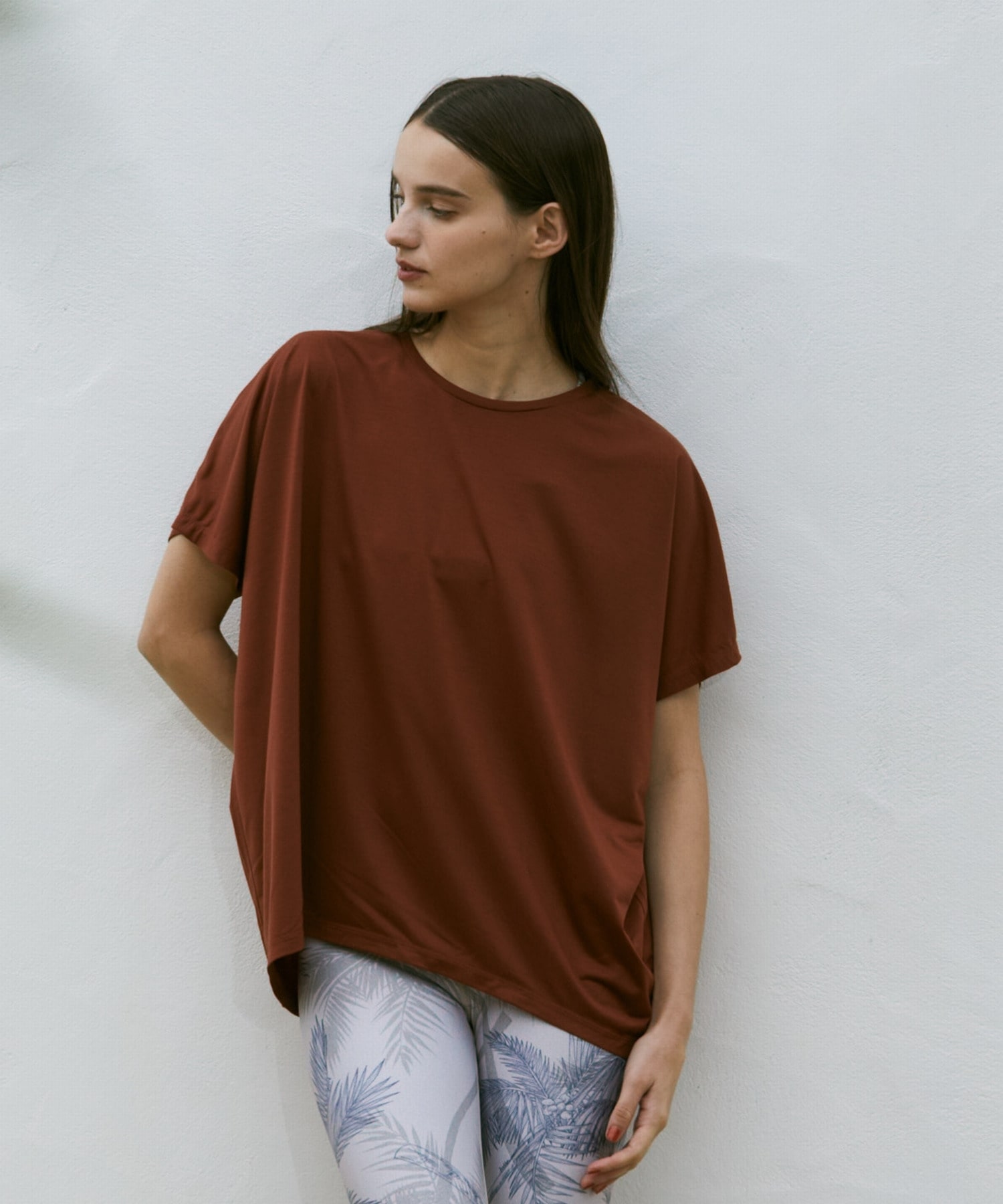 【Julier】マイクロ天竺ワイドTシャツ/エコ・マタニティ対応 詳細画像 ブラウン 1