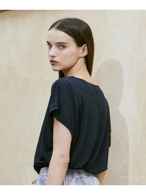 【Julier】マイクロ天竺ドレープトップス/エコ・マタニティ対応 詳細画像 ブラウン 2