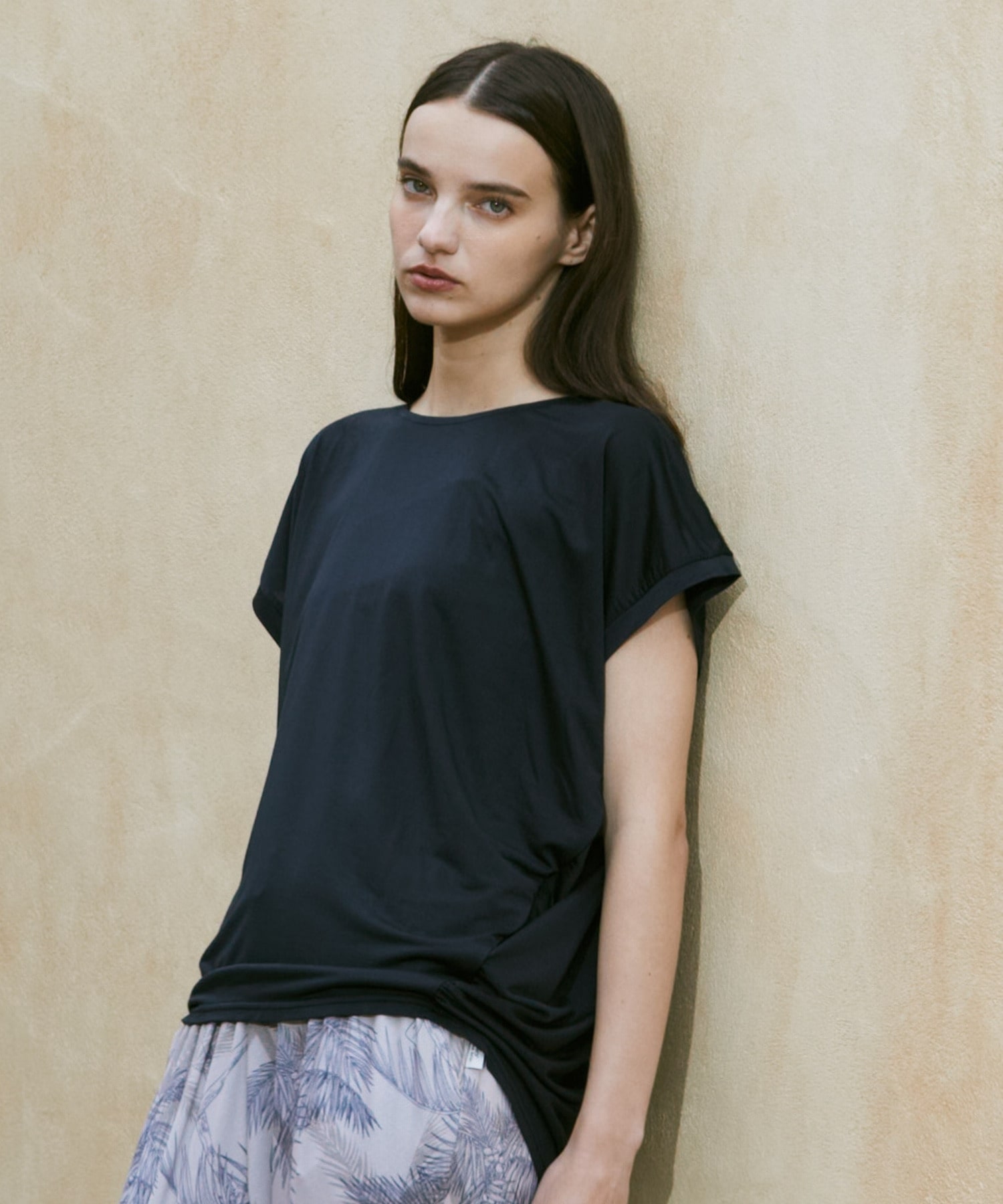 【Julier】マイクロ天竺ドレープトップス/エコ・マタニティ対応 詳細画像 ブラウン 1