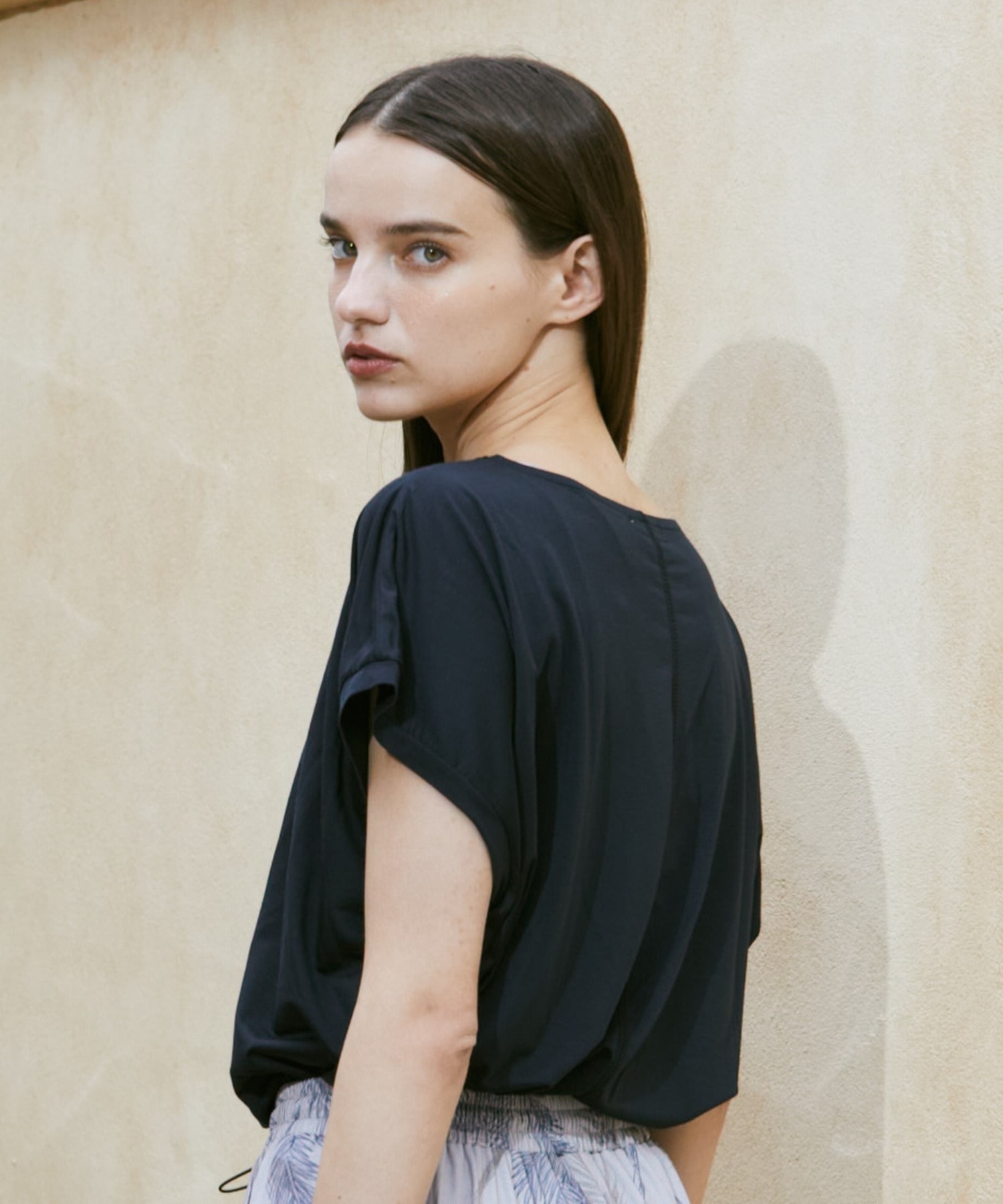 【Julier】マイクロ天竺ドレープトップス/エコ・マタニティ対応 詳細画像 ブラウン 2