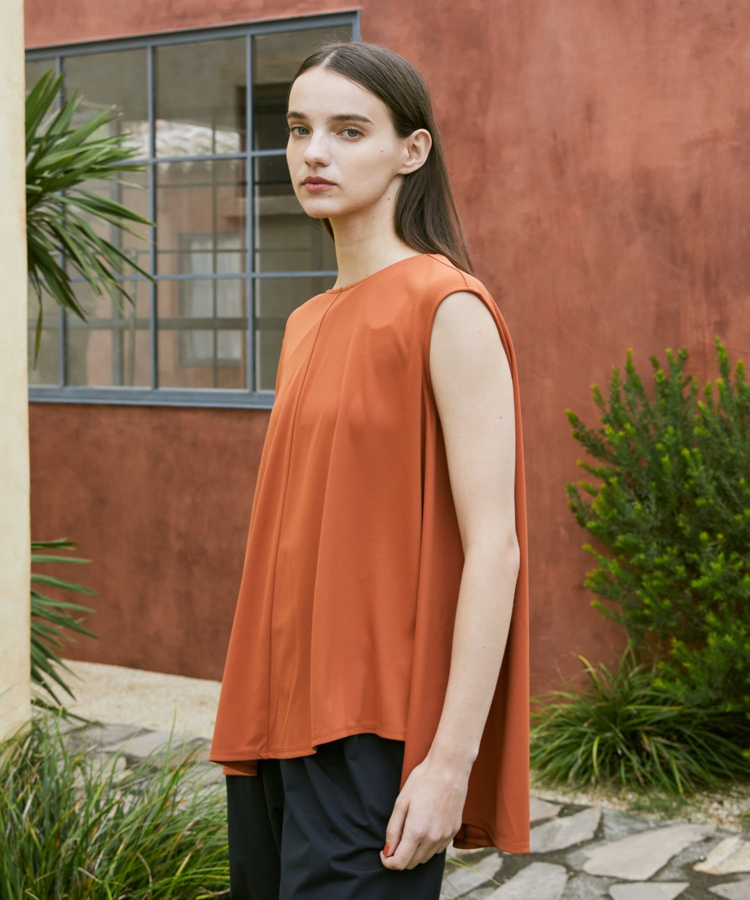 【Julier】フロウスムースフレアプルオーバー/UVカット・接触冷感 詳細画像 ブラウン 1