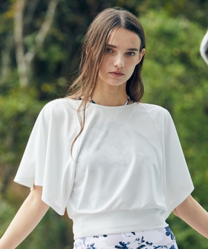 【Julier】フロウスムースショートトップス/UVカット・接触冷感 詳細画像 オフホワイト 1