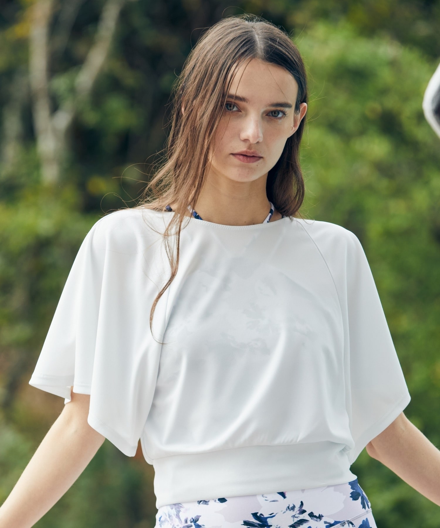 【Julier】フロウスムースショートトップス/UVカット・接触冷感 詳細画像 オフホワイト 1