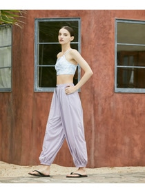 【Julier】palm treeアシンメトリーブラトップ/パット付き・UVカット・吸汗速乾・ホットヨガ対応・水着・水陸両用 詳細画像 オレンジ 10