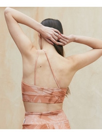 【Julier】palm treeアシンメトリーブラトップ/パット付き・UVカット・吸汗速乾・ホットヨガ対応・水着・水陸両用 詳細画像 オレンジ 12