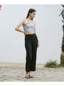 【Julier】palm treeアシンメトリーブラトップ/パット付き・UVカット・吸汗速乾・ホットヨガ対応・水着・水陸両用 詳細画像 オレンジ 4