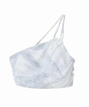 【Julier】palm treeアシンメトリーブラトップ/パット付き・UVカット・吸汗速乾・ホットヨガ対応・水着・水陸両用 詳細画像 ホワイト 2