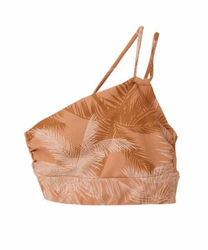 【Julier】palm treeアシンメトリーブラトップ/パット付き・UVカット・吸汗速乾・ホットヨガ対応・水着・水陸両用 詳細画像 オレンジ 2