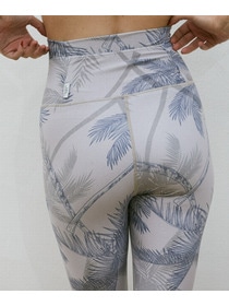 【Julier】palm treeプリントスーパーハイレギンス/UVカット・吸汗速乾・ホットヨガ対応・水着・水陸両用 詳細画像 オレンジ 3