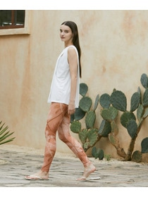 【Julier】palm treeプリントスーパーハイレギンス/UVカット・吸汗速乾・ホットヨガ対応・水着・水陸両用 詳細画像 オレンジ 7