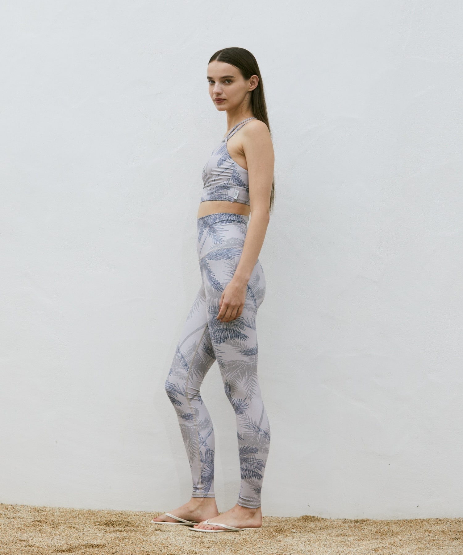 【Julier】palm treeプリントスーパーハイレギンス/UVカット・吸汗速乾・ホットヨガ対応・水着・水陸両用 詳細画像 オレンジ 5