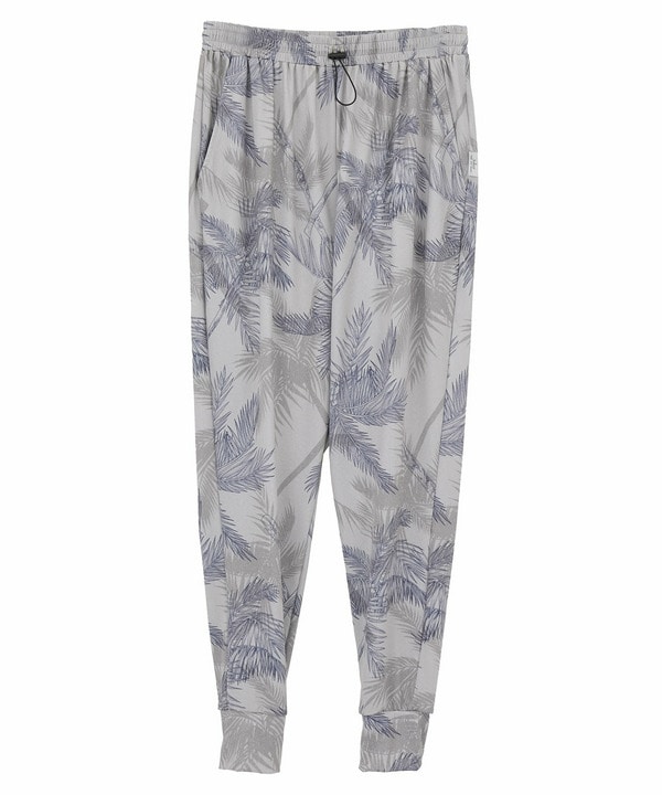 palm treeプリントギャザーパンツ/UVカット・吸汗速乾・ホットヨガ対応・水着・水陸両用 詳細画像 ベージュ 2