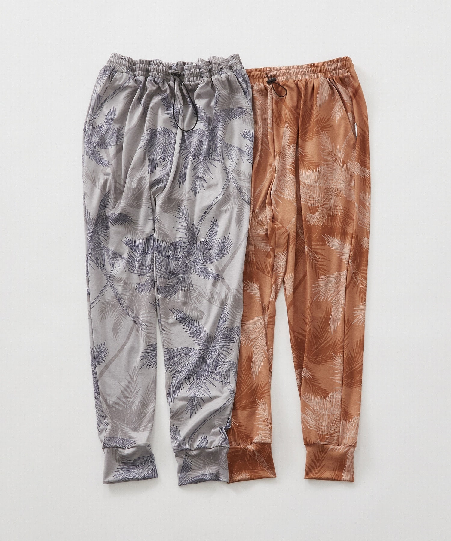 【Julier】palm treeプリントギャザーパンツ/UVカット・吸汗速乾・ホットヨガ対応・水着・水陸両用 詳細画像 オレンジ 5