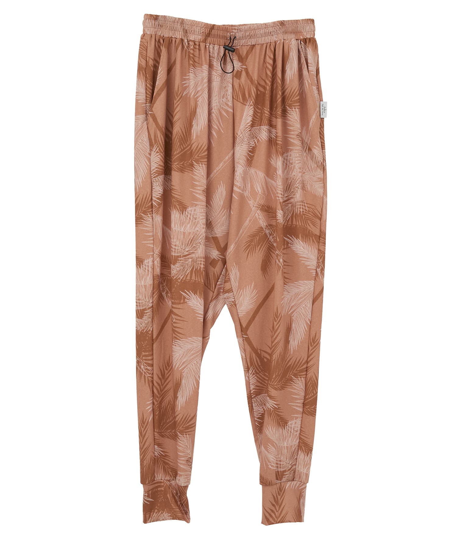 【Julier】palm treeプリントギャザーパンツ/UVカット・吸汗速乾・ホットヨガ対応・水着・水陸両用 詳細画像 オレンジ 1