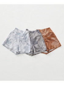 【Julier】palm treeプリントショートパンツ/UVカット・吸汗速乾・ホットヨガ対応・水着・水陸両用 詳細画像 ベージュ 7