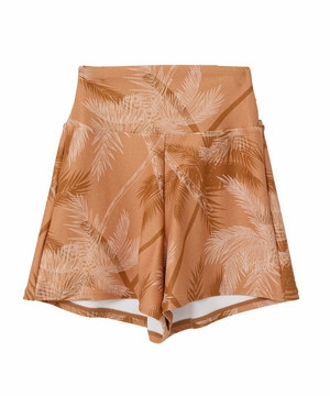 【Julier】palm treeプリントショートパンツ/UVカット・吸汗速乾・ホットヨガ対応・水着・水陸両用 詳細画像 オレンジ 2