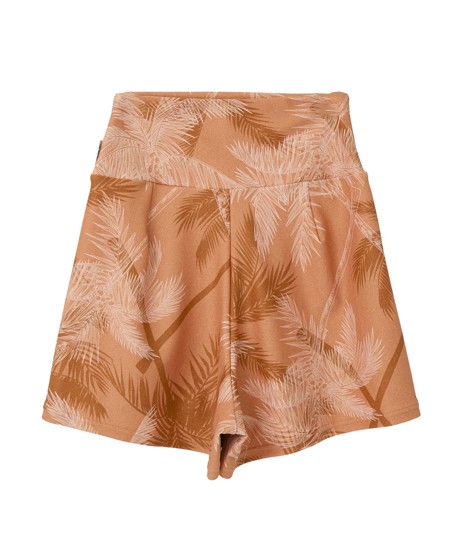 【Julier】palm treeプリントショートパンツ/UVカット・吸汗速乾・ホットヨガ対応・水着・水陸両用 詳細画像 ベージュ 9