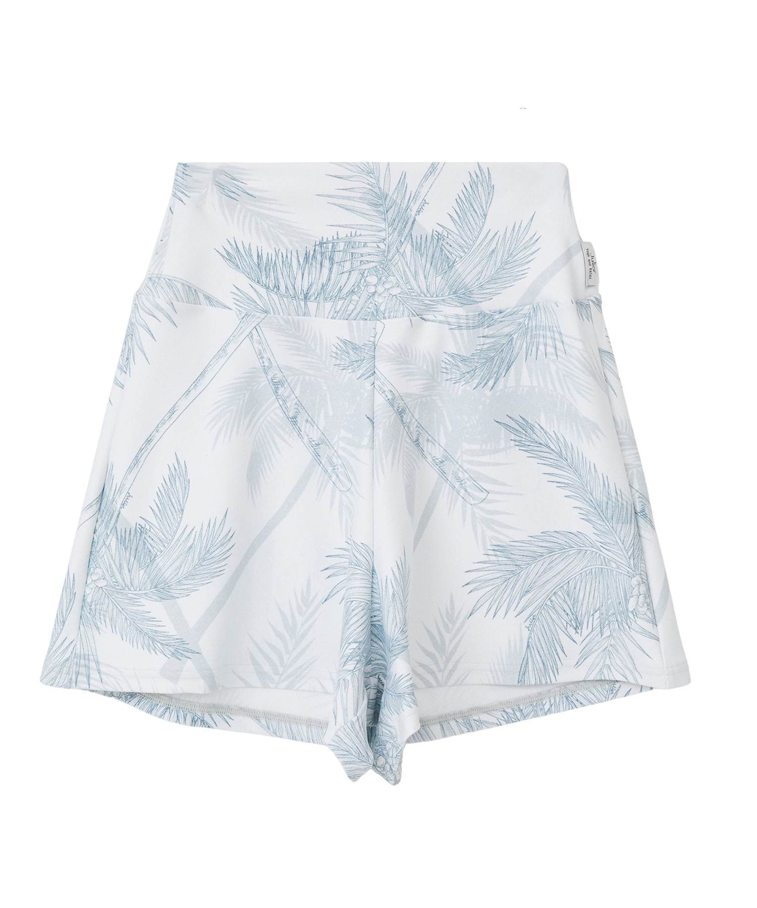 【Julier】palm treeプリントショートパンツ/UVカット・吸汗速乾・ホットヨガ対応・水着・水陸両用 詳細画像 ホワイト 1