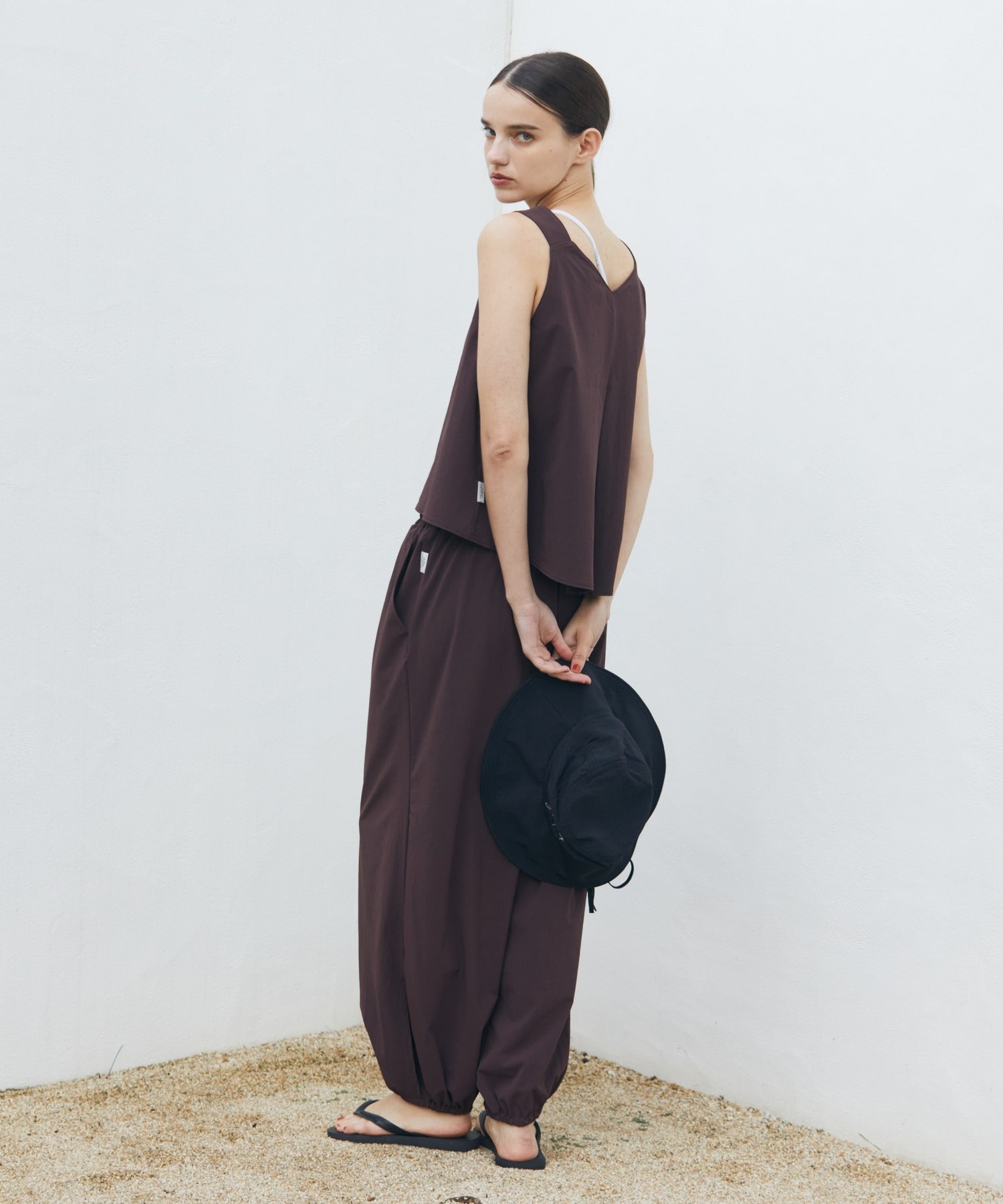 【Julier】撥水アウトドアハット/UVカット・撥水・紐取り外し可能 詳細画像 ブラック 5