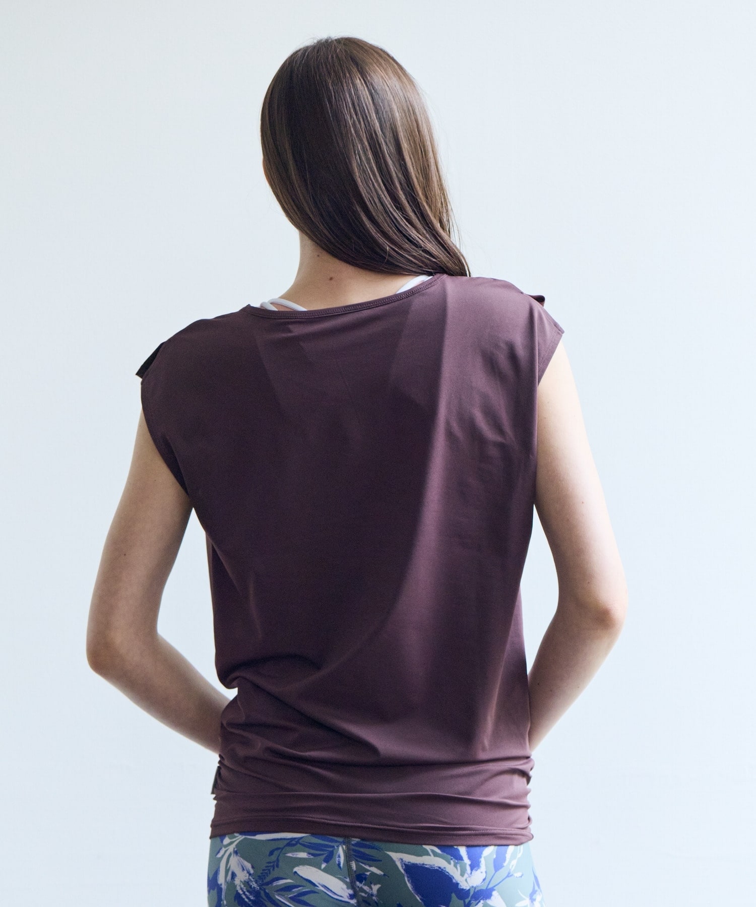 【Julier】【定番】Ecocoベア天竺チュニック/エコ・UVカット・吸汗速乾・ハイストレッチ・ホットヨガ対応・ラッシュガード 詳細画像 ブラック 4