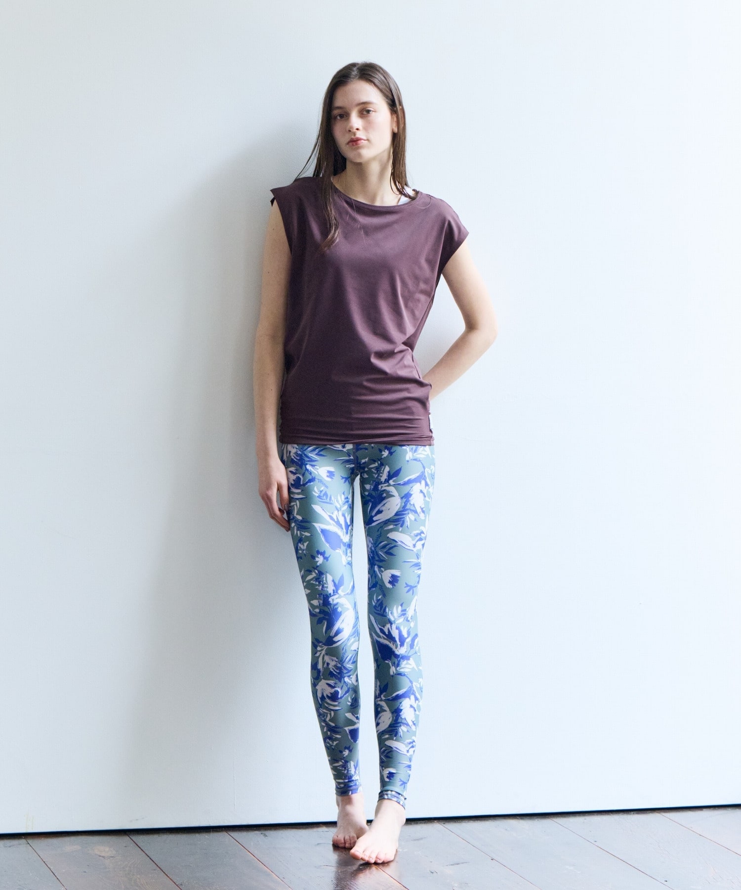【Julier】【定番】Ecocoベア天竺チュニック/エコ・UVカット・吸汗速乾・ハイストレッチ・ホットヨガ対応・ラッシュガード 詳細画像 ブラック 5