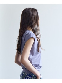 【Julier】【定番】Ecocoフレンチスリーブトップス/エコ・UVカット・吸汗速乾・ハイストレッチ・ホットヨガ対応・ラッシュガード 詳細画像 ブラック 3