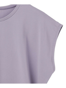 【Julier】【定番】Ecocoフレンチスリーブトップス/エコ・UVカット・吸汗速乾・ハイストレッチ・ホットヨガ対応・ラッシュガード 詳細画像 ブラック 9