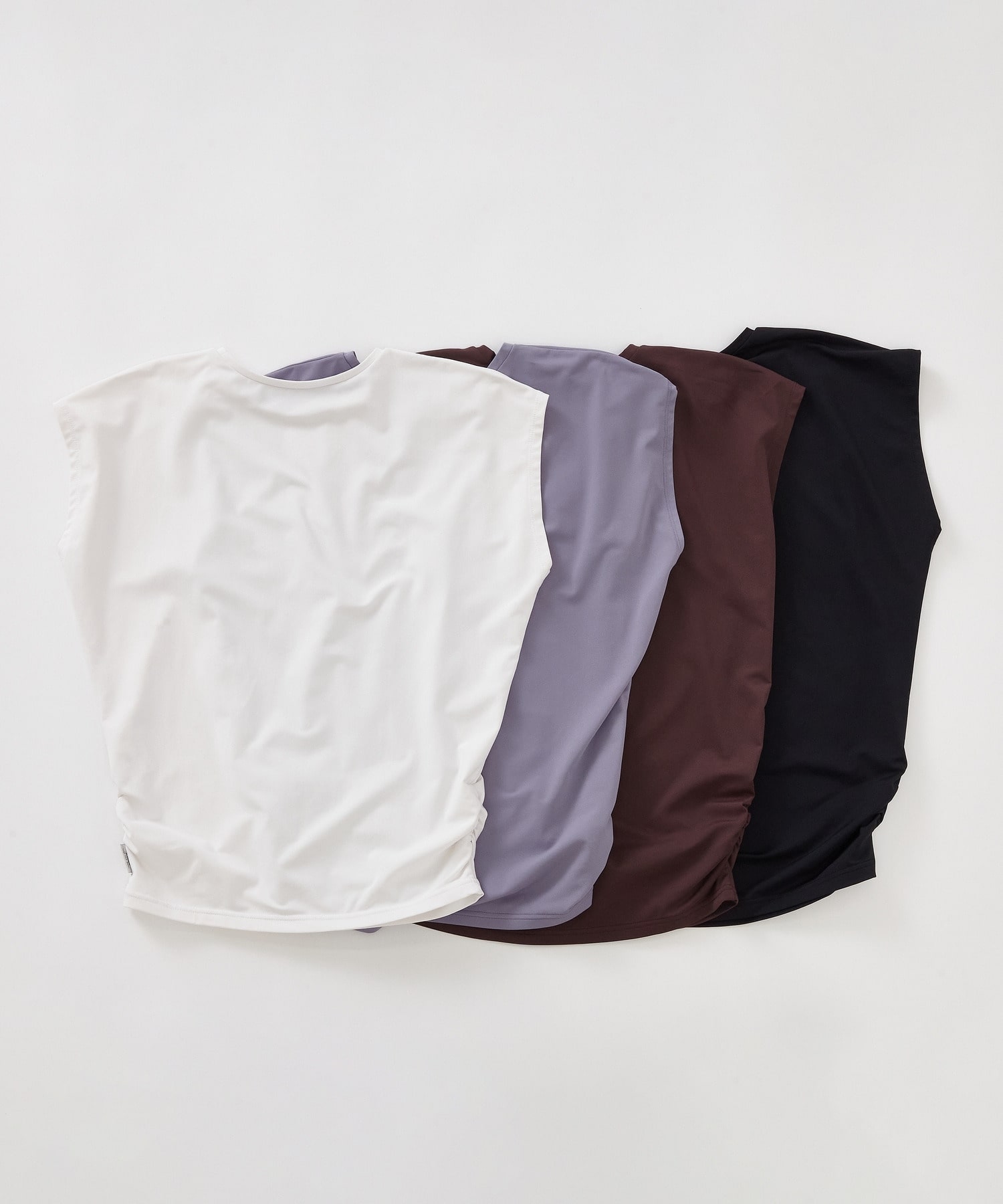【Julier】【定番】Ecocoフレンチスリーブトップス/エコ・UVカット・吸汗速乾・ハイストレッチ・ホットヨガ対応・ラッシュガード 詳細画像 ブラック 7