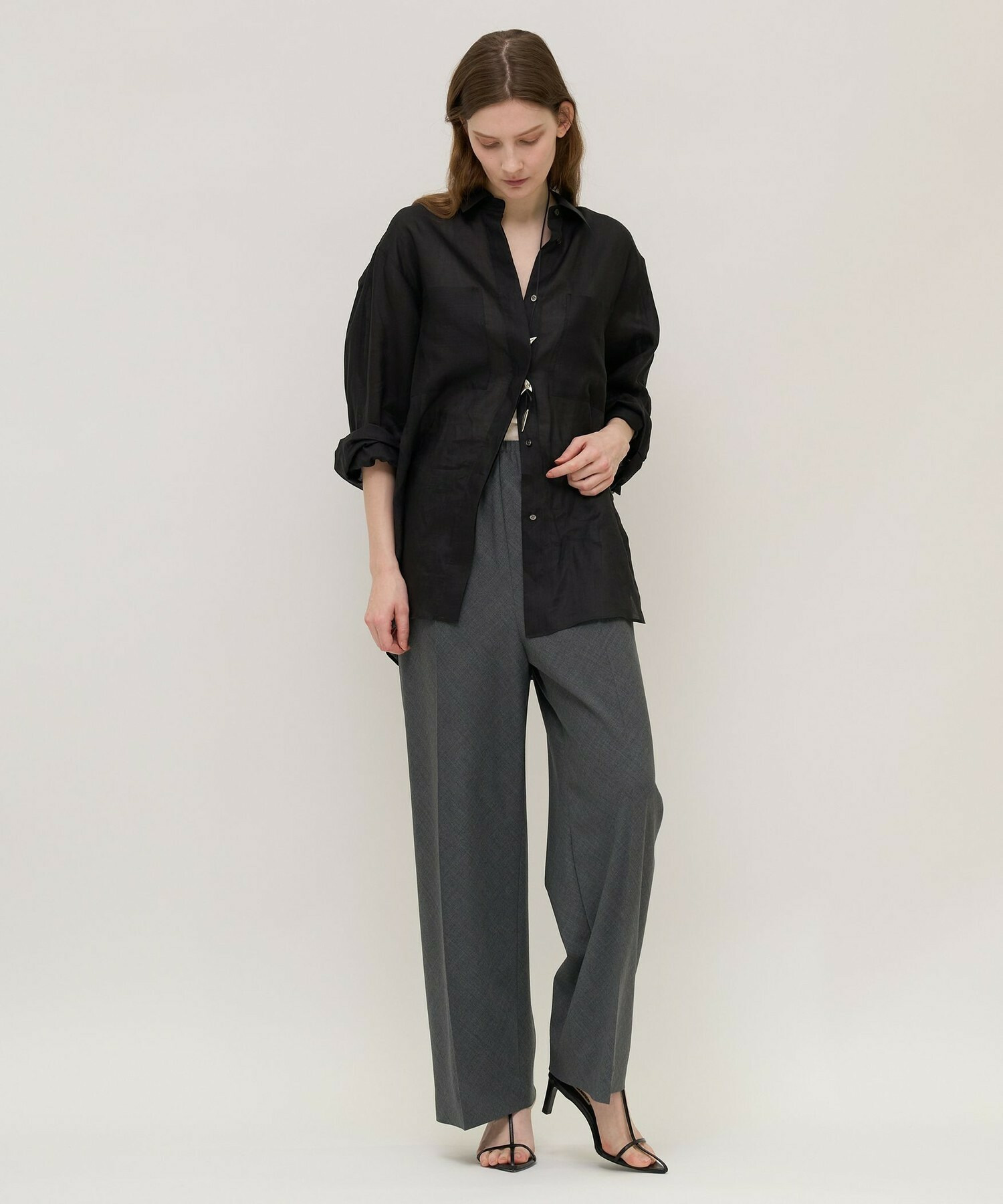 【unbilanc】ラミールシャツ 詳細画像 ブラック 18