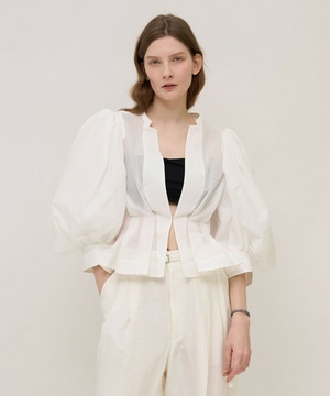 【unbilanc】カリーナブリルブラウス 詳細画像 ホワイト 1