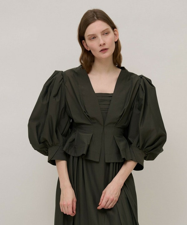 カリーナブリルブラウス 詳細画像 カーキ 1