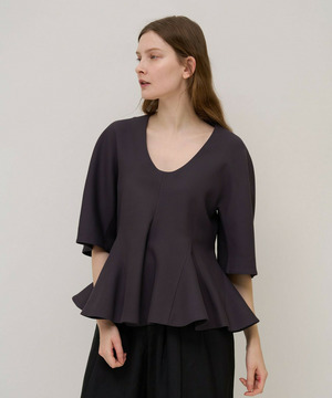 【unbilanc】ホワイトダリアブラウス 詳細画像 ダークグレー 1