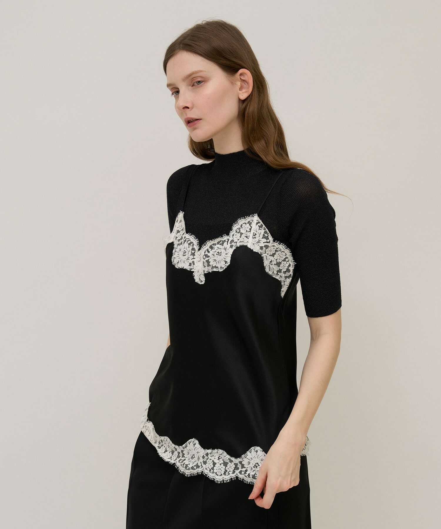 【unbilanc】ストークランジェリー 詳細画像 ブラック&times;ホワイト 1