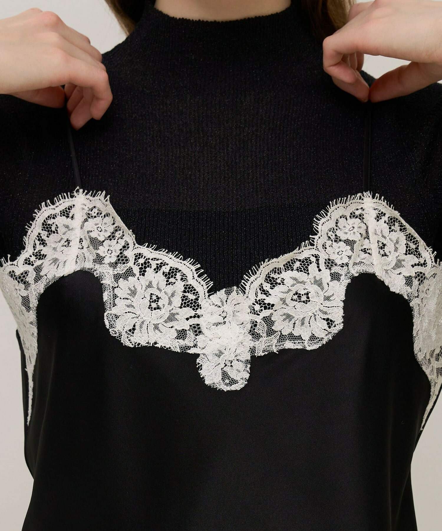 【unbilanc】ストークランジェリー 詳細画像 ブラック&times;ホワイト 7