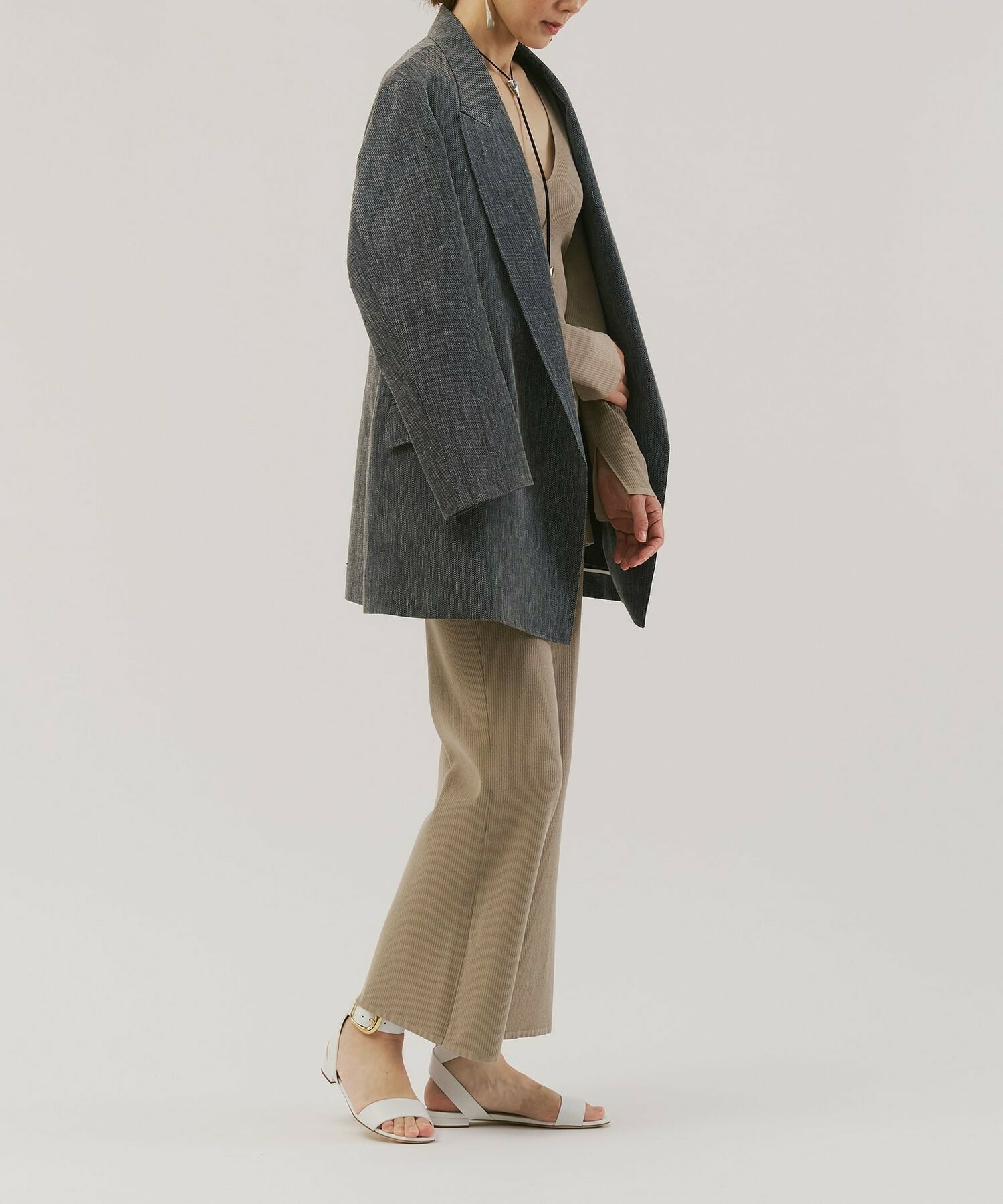 【unbilanc】ジョージーコート 詳細画像 チャコールグレー 2