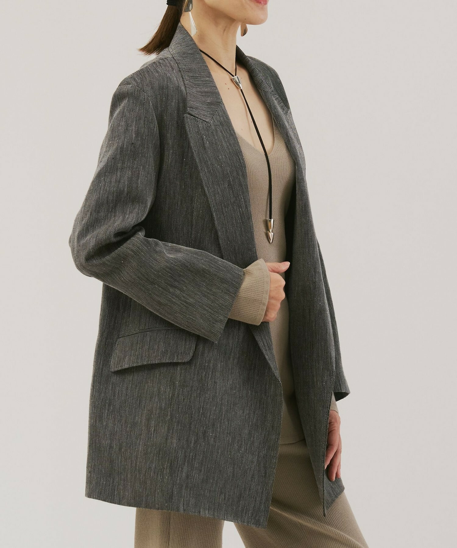 【unbilanc】ジョージーコート 詳細画像 チャコールグレー 4