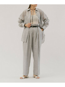 【unbilanc】ラミール3タックトラウザー 詳細画像 ライトグレー 3