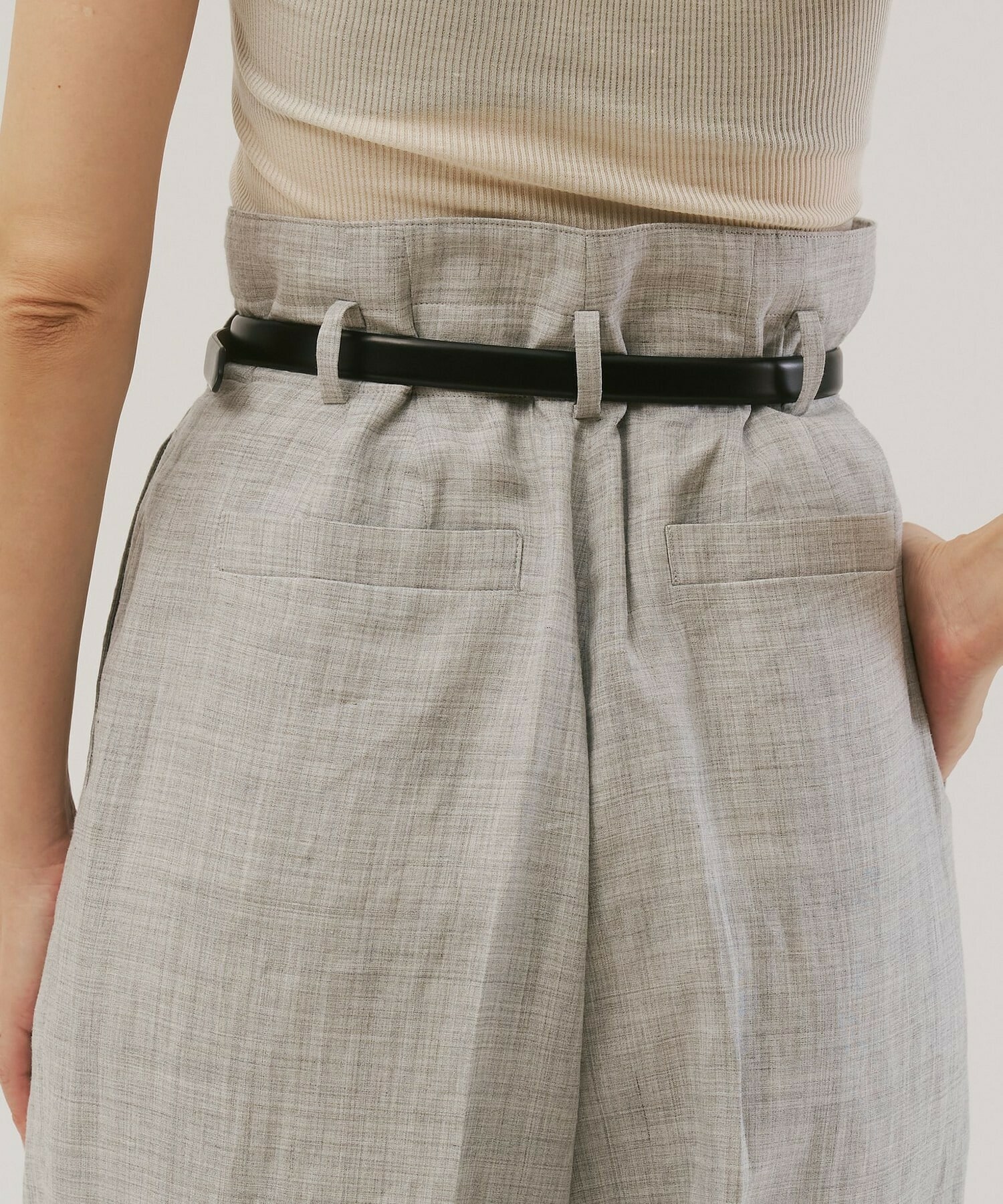 【unbilanc】ラミール3タックトラウザー 詳細画像 ライトグレー 7