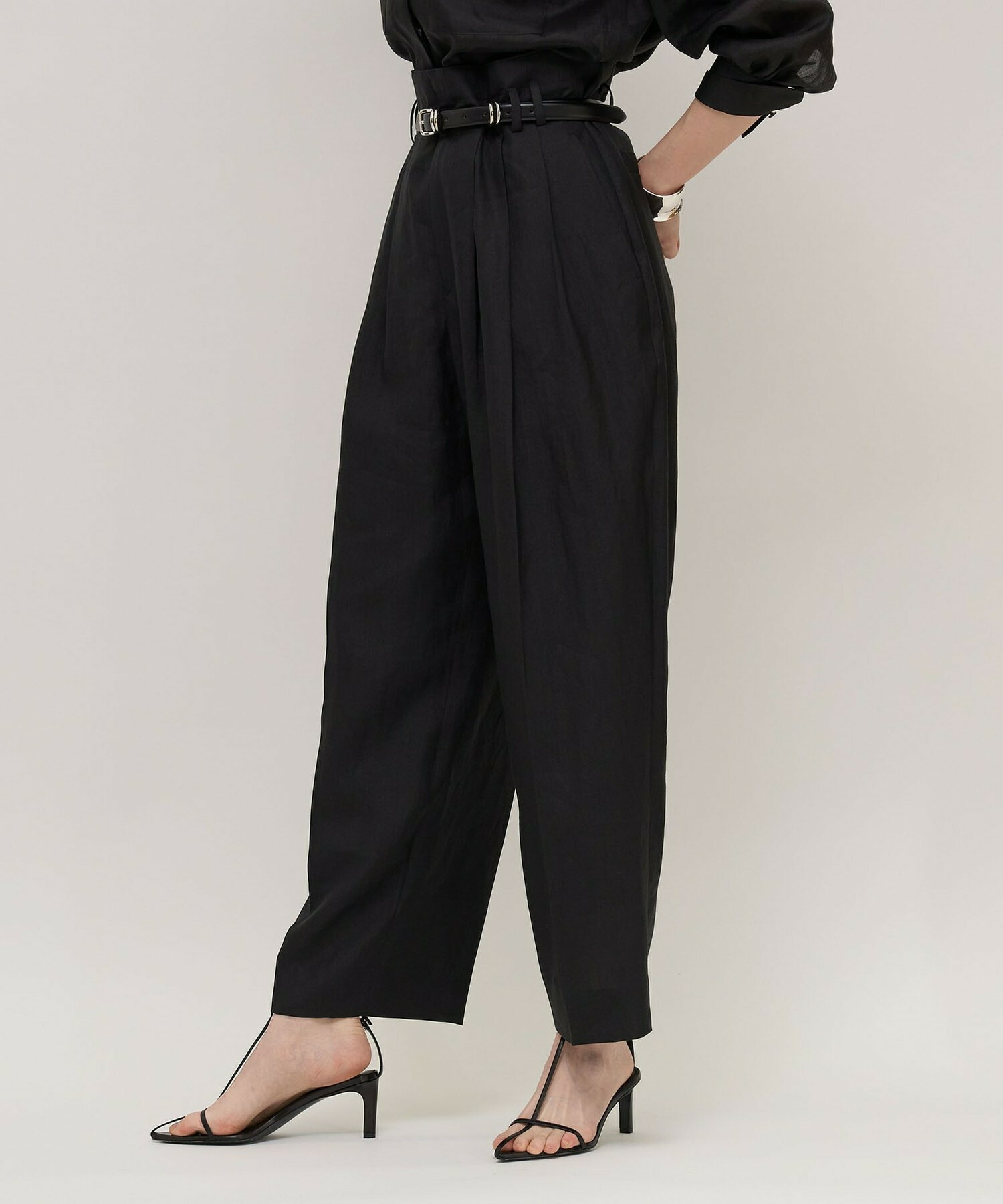 【unbilanc】ラミール3タックトラウザー 詳細画像 ブラック 8