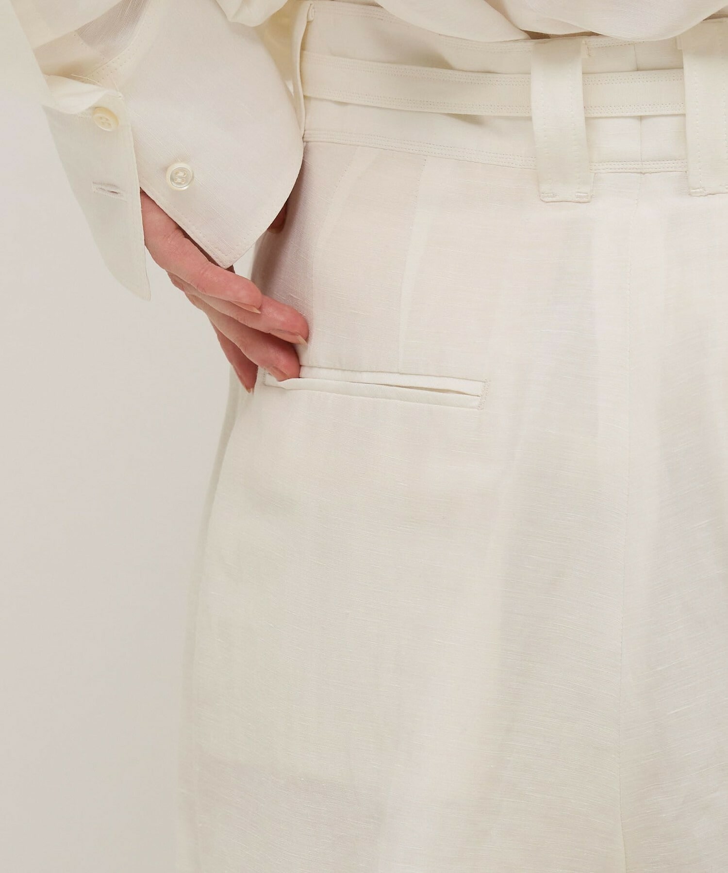 【unbilanc】フォードワイドパンツ 詳細画像 オフホワイト 10