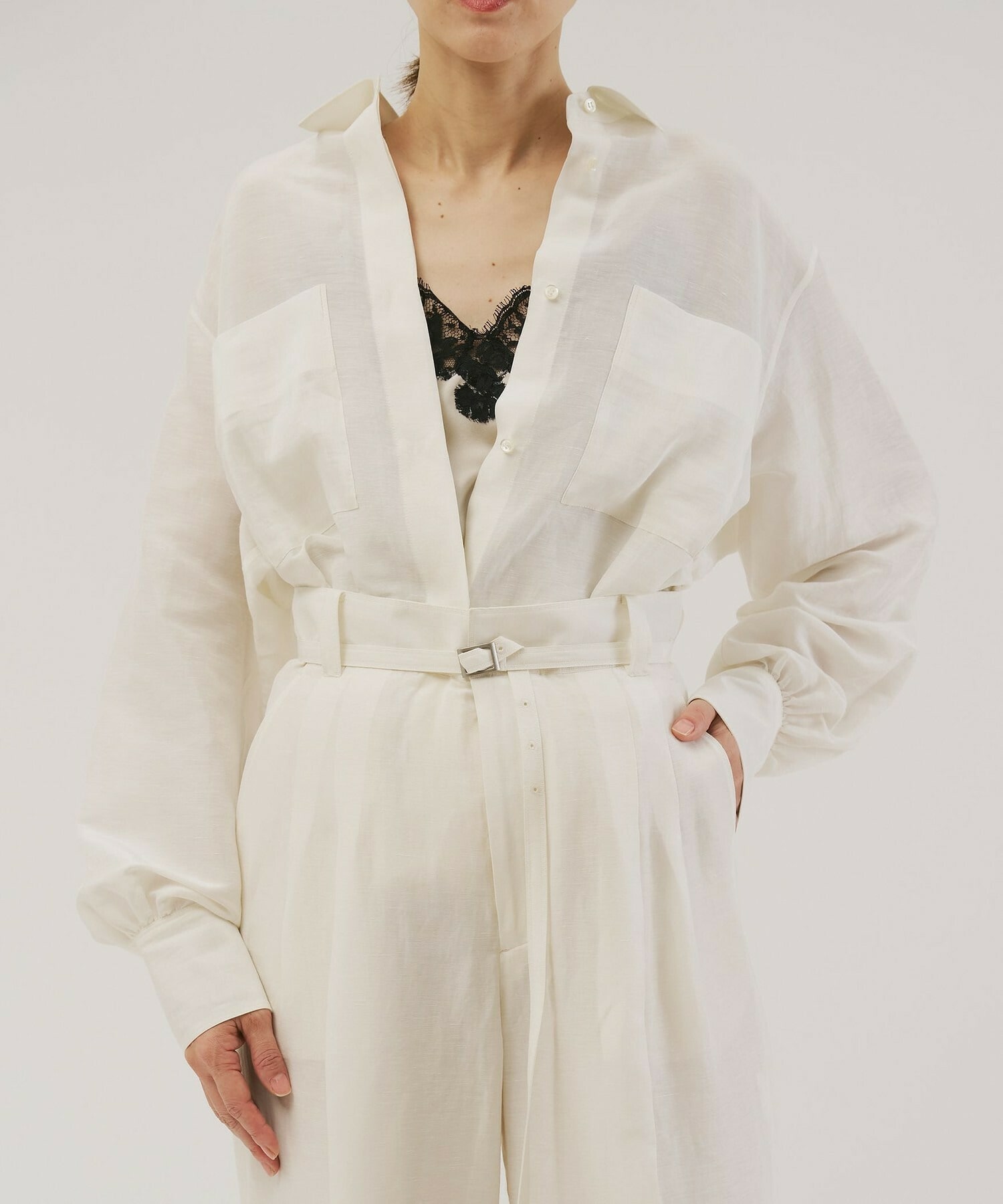 【unbilanc】フォードワイドパンツ 詳細画像 オフホワイト 6