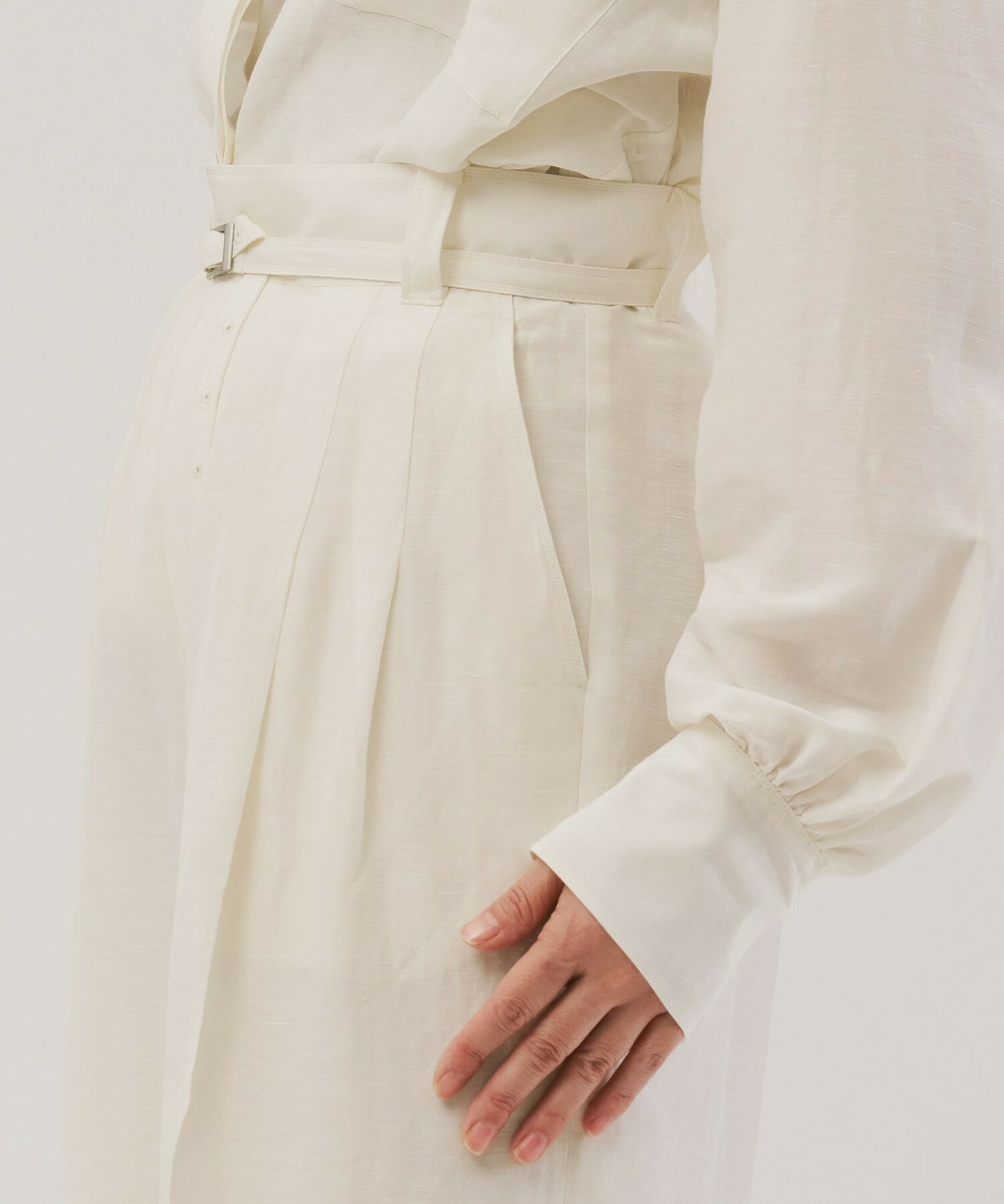 【unbilanc】フォードワイドパンツ 詳細画像 オフホワイト 7