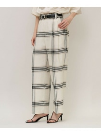 【unbilanc】リネンチェックローラマイルストークパンツ 詳細画像 ホワイト系その他 1