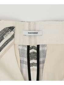 【unbilanc】リネンチェックローラマイルストークパンツ 詳細画像 ホワイト系その他 10